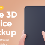 3D chubby hand + responsive device mockup template blend.fig source file（Supports custom designs）