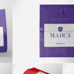 Shopping bag mockup packaging template PSD source file, packaging bag mockup template PSD source file（Supports custom designs）