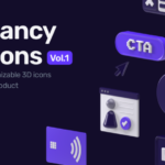 Exquisite 3D icons with financial elements, financial 3D assets in C4D（Supports custom designs）