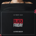 High-end black-and-white scene brand mockup source files, high-end female brand advertising mockup PSD source files（Supports custom designs）