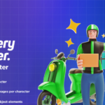 1.68G 3D character illustration resource pack for delivery couriers and food delivery workers.（Supports custom designs）